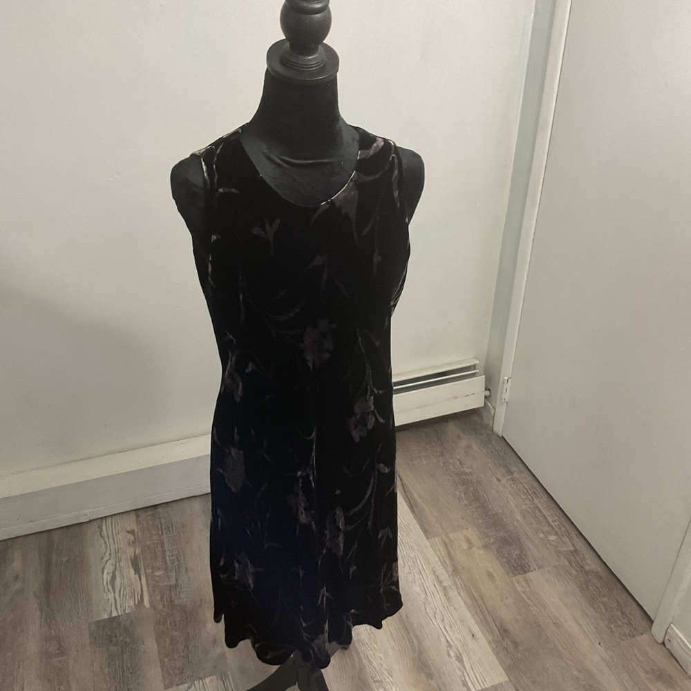 Donna Ricco Black Sheath Midi Dress